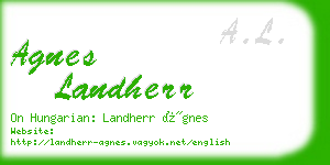 agnes landherr business card